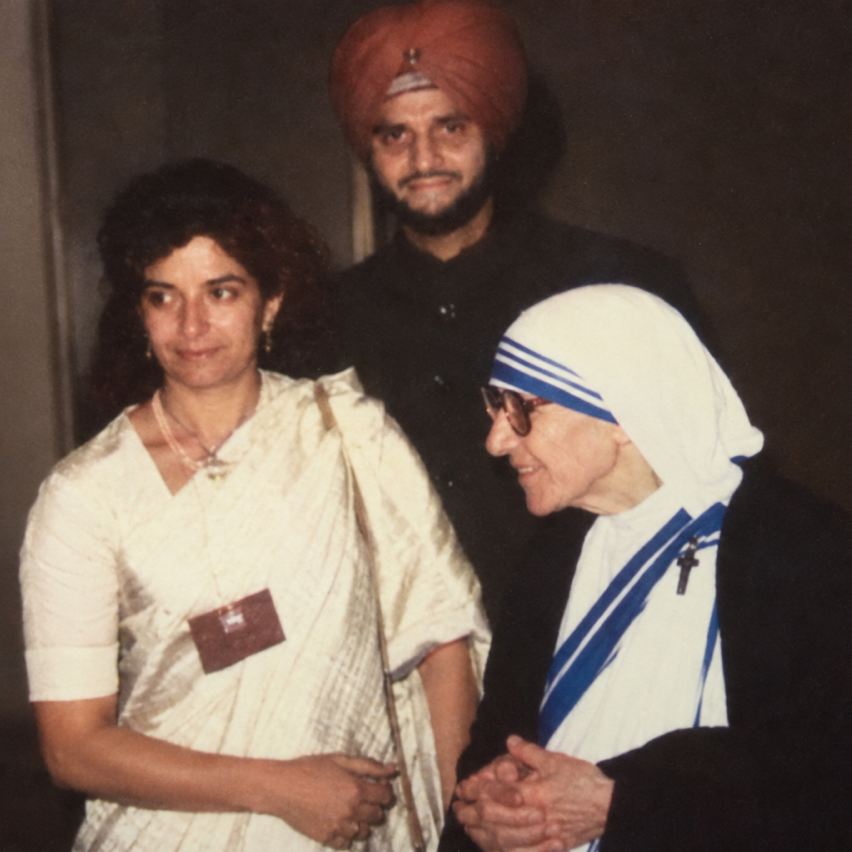 Taru and Onkar Kanwar with Saint Mother Teresa